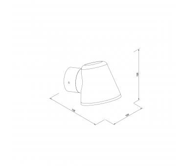 it-Lighting Canyon 1xGU10 Outdoor Wall Lamp Black D:100x105x135mm (80206214)