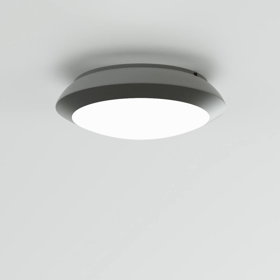 it-Lighting Champlain 1xE27 Outdoor Ceiling Light Grey D:90x285x285mm (80300834)