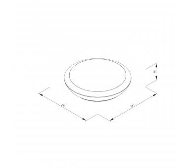 it-Lighting Champlain 1xE27 Outdoor Ceiling Light Grey D:90x285x285mm (80300834)