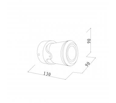 it-Lighting Crescent 1xGU10 Outdoor Spot White D:90x90x130mm (80206024)
