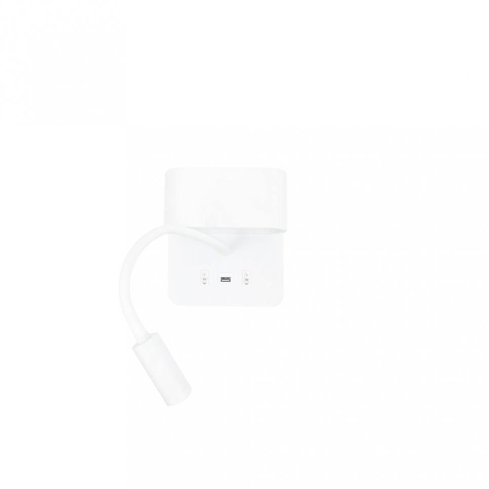 Inlight Επιτοίχιο φωτιστικό LED 9W 3000K από λευκό μέταλλο D:16cm (43036-White)