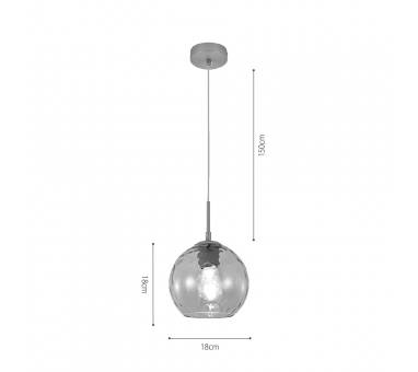 InLight Κρεμαστό φωτιστικό από μελί γυαλί 1XE27 D:30cm (4039-A-Amber)