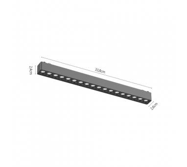InLight Φωτιστικό LED 18W 3000K για Ultra-Thin μαγνητική ράγα σε λευκή απόχρωση D:33,8cmX2,4cm (T02901-WH)