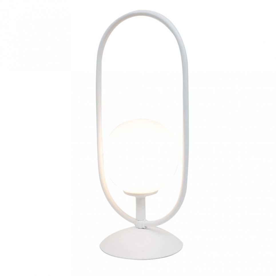 InLight Επιτραπέζιο φωτιστικό σε λευκή απόχρωση και λευκή οπαλίνα 1XG9 D:40cm (3041-WH)