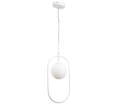 InLight Κρεμαστό φωτιστικό σε λευκή απόχρωση και λευκή οπαλίνα 1XG9 D:40cm (4050-WH)