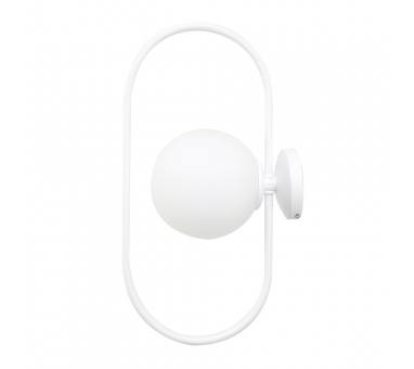 InLight Επιτοίχιο φωτιστικό σε λευκή απόχρωση και λευκή οπαλίνα 1XG9 D:40cm (43038-WH)