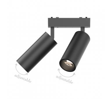 InLight Φωτιστικό LED 2x9W 3CCT για Ultra-Thin μαγνητική ράγα σε μαύρη απόχρωση D:16cmX4,4cm (T05205-BL)