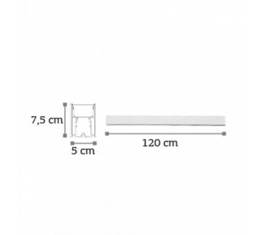 InLight Κρεμαστό φωτιστικό LED 40W 3CCT (By Switch) από αλουμίνιο σε λευκή απόχρωση D:120cm (6072-120-WH)