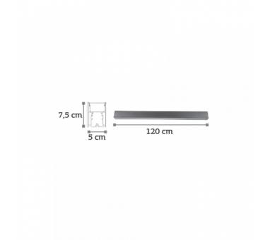 InLight Κρεμαστό φωτιστικό LED 40W 3CCT (By Switch) από αλουμίνιο σε μαύρη απόχρωση D:120cm (6072-120-BL)