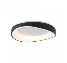 InLight Πλαφονιέρα οροφής LED 72W 3CCT από μαύρο μέταλλο και λευκό ακρυλικό D:45cm (42033-Black)