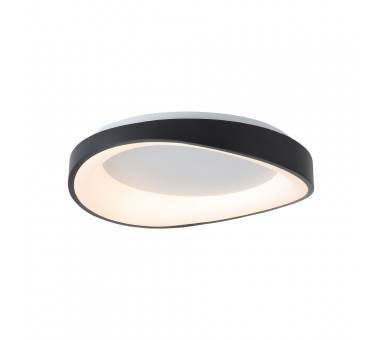 InLight Πλαφονιέρα οροφής LED 72W 3CCT από μαύρο μέταλλο και λευκό ακρυλικό D:45cm (42033-Black)