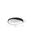 InLight Πλαφονιέρα οροφής LED 72W 3CCT από γκρί μέταλλο και λευκό ακρυλικό D:45cm (42033-Gray)