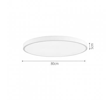 InLight Πλαφονιέρα οροφής LED 150W 3CCT (by switch on base) από λευκό μέταλλο και ακρυλικό D:80cm (42035-A-White)