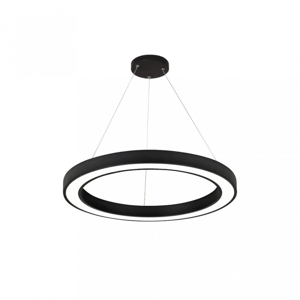 InLight Κρεμαστό φωτιστικό LED 68W 3CCT (by switch on base) σε μαύρη απόχρωση D:60cm (6073-60-BL)