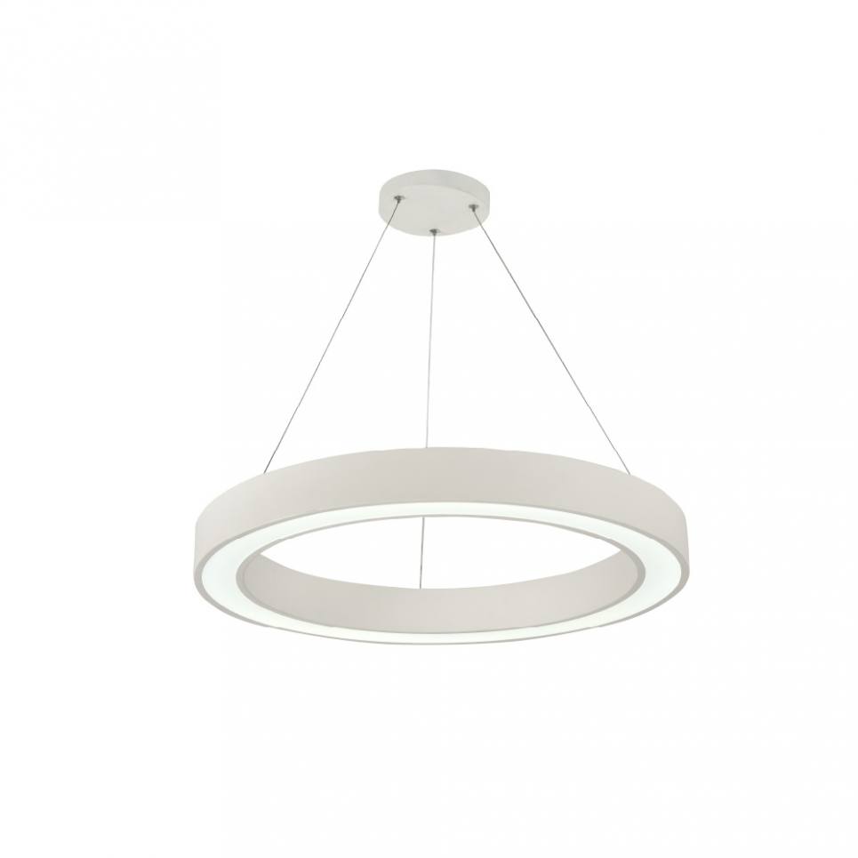 InLight Κρεμαστό φωτιστικό LED 88W 3CCT (by switch on base) σε λευκή απόχρωση D:80cm (6073-80-WH)