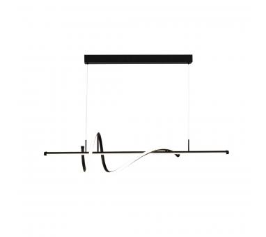 InLight Κρεμαστό φωτιστικό LED 40W 3CCT (by switch on base) σε μαύρο χρώμα D:120cm (6083-BL)