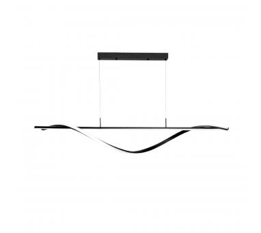 InLight Κρεμαστό φωτιστικό LED 40W 3CCT (by switch on base) σε μαύρο χρώμα D:120cm (6084-BL)