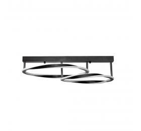 InLight Κρεμαστό φωτιστικό LED 90W 3CCT (by switch on base) σε μαύρο χρώμα D:70cm (6078-BL)