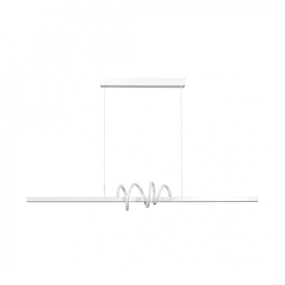 InLight Κρεμαστό φωτιστικό LED 40W 3CCT (by switch on base) σε μαύρο χρώμα D:120cm (6075-WH)