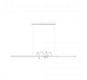 InLight Κρεμαστό φωτιστικό LED 40W 3CCT (by switch on base) σε μαύρο χρώμα D:120cm (6075-WH)