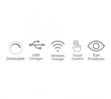 InLight Επιτραπέζιο φωτιστικό LED 7W 3CCT (by touch) σε λευκό χρώμα D:39cm (3045-WH)