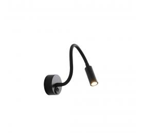 InLight Επιτοίχιο φωτιστικό LED 3W 3000K από μαύρο μέταλλο D:38cm (43040-BL)