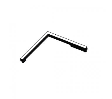 InLight Γραμμικό φωτιστικό γωνία LED 24W 4000K για μαγνητική ράγα σε μαύρη απόχρωση D:30cmX30cm (T05702-BL)