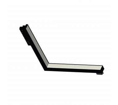 InLight Γραμμικό φωτιστικό γωνία LED 24W 3000K για μαγνητική ράγα σε μαύρη απόχρωση D:30cmX30cm (T05801-BL)