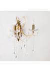 InLight Επιτοίχιο φωτιστικό από χρυσό μέταλλο γυαλί και κρύσταλλα 2XE14 D:35cm (43250-GOLD)