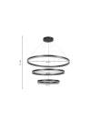 InLight Κρεμαστό φωτιστικό LED 100W 3CCT (by switch on base) 6095-A-Black