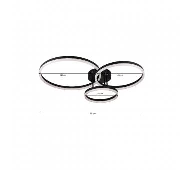 InLight Κρεμαστό φωτιστικό LED 75W 3CCT (by switch on base) 6094-A-Black