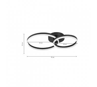 InLight Κρεμαστό φωτιστικό LED 45W 3CCT (by switch on base) 6094-B-Black