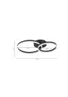 InLight Κρεμαστό φωτιστικό LED 45W 3CCT (by switch on base) 6094-B-Black