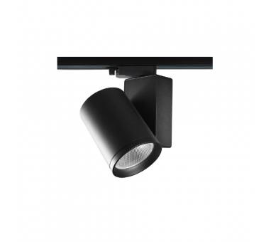 InLight Σποτ τριφασικής ράγας LED 30W 3CCT με επιλογή εναλλαγής μοιρών σε μαύρη απόχρωση D:10,3cmX13,6cm ( T3-06500-Black)