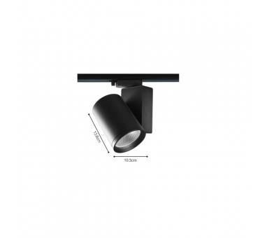 InLight Σποτ τριφασικής ράγας LED 30W 3CCT με επιλογή εναλλαγής μοιρών σε μαύρη απόχρωση D:10,3cmX13,6cm ( T3-06500-Black)