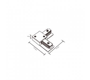 InLight Σύνδεσμος L Λευκός Μονοφασικής Ράγας (TC1-029-WH)