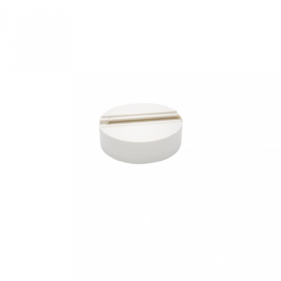 InLight Βάση στρογγυλή για μονοφασική ράγα σε λευκή απόχρωση (TC1-033-White)