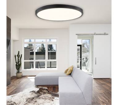 InLight Πλαφονιέρα οροφής LED 32W 3CCT (by switch on base) από γκρι μέταλλο και ακρυλικό D:40cm (42035-C-Gray)