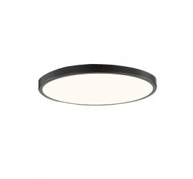 InLight Πλαφονιέρα οροφής LED 24W 3CCT (by switch on base) από μαύρο μέταλλο και ακρυλικό D:30cm (42035-D-Black)