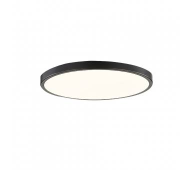 InLight Πλαφονιέρα οροφής LED 24W 3CCT (by switch on base) από μαύρο μέταλλο και ακρυλικό D:30cm (42035-D-Black)