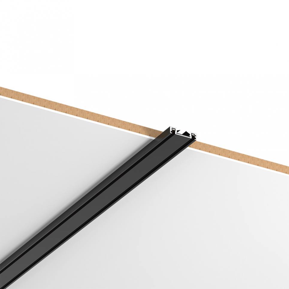 Inlight Ultra-Thin μαγνητική ράγα σε μαύρη απόχρωση D:1m (TR007-3-BL)