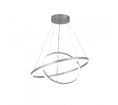 Inlight Κρεμαστό φωτιστικό LED 58W 3CCT (by switch on base) D:60cm (6095-B-Silver)