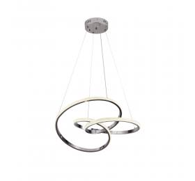 Inlight Κρεμαστό φωτιστικό LED 58W 3CCT (by switch on base) σε χρώμιο D:60cm (6092-A-Chrome)