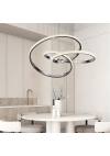 Inlight Κρεμαστό φωτιστικό LED 58W 3CCT (by switch on base) σε χρώμιο D:60cm (6092-A-Chrome)