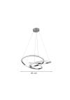 Inlight Κρεμαστό φωτιστικό LED 40W 3CCT (by switch on base) σε χρώμιο D:45cm (6092-B-Chrome)