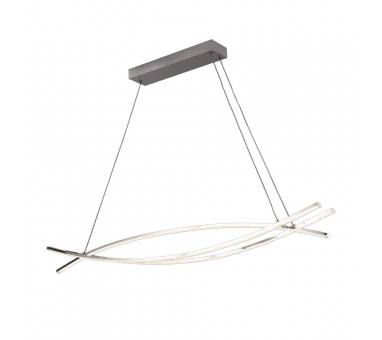 Inlight Κρεμαστό φωτιστικό LED 75W 3CCT (by switch on base) σε χρώμιο D:120cm (6093-Chrome)