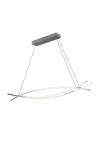 Inlight Κρεμαστό φωτιστικό LED 75W 3CCT (by switch on base) σε χρώμιο D:120cm (6093-Chrome)