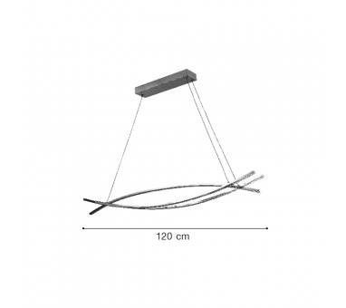 Inlight Κρεμαστό φωτιστικό LED 75W 3CCT (by switch on base) σε χρώμιο D:120cm (6093-Chrome)
