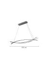 Inlight Κρεμαστό φωτιστικό LED 75W 3CCT (by switch on base) σε χρώμιο D:120cm (6093-Chrome)