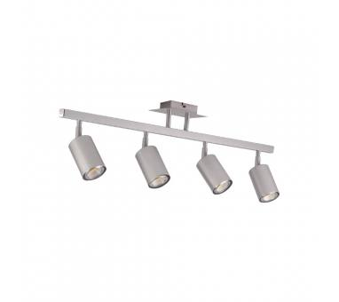 Inlight Επιτοίχιο σποτ από μέταλλο σε ασημί απόχρωση 4XGU10 D:70cm (9087-4-Silver)